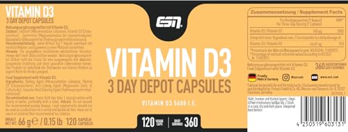 ESN Vitamin-D3, 120 Kaps. - 4