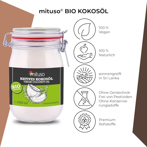 Mituso Bio Kokosöl nativ, 1er Pack (1 x 1 l) - 2