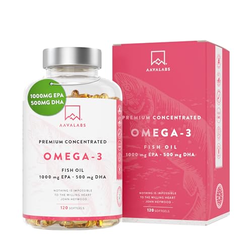 Omega 3 Fischöl [ 2000mg ] von Aava Labs - 120 Softgel Kapseln