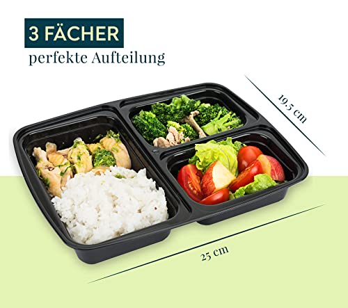 FITPREP® – DAS ORIGINAL [10er Pack] 3-Fach Lunchbox - 6