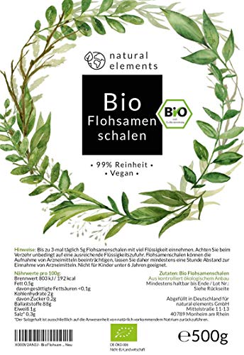 Bio Flohsamenschalen – Premium Qualität – 500g Beutel - 7