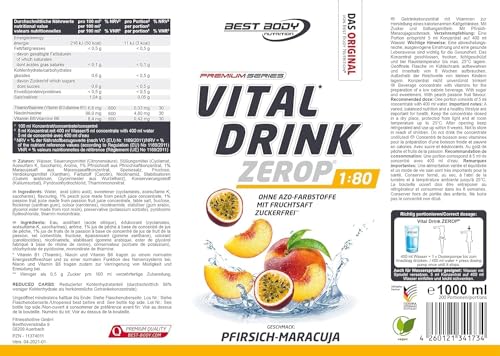 Best Body Nutrition Vital Drink, 1000ml Flasche - 7