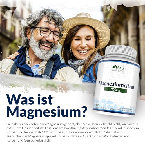 Magnesium-Citrat 200 mg – 180 Magnesium-Tabletten – Nu U Nutrition - 8